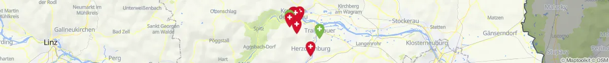 Kartenansicht für Apotheken-Notdienste in der Nähe von Nußdorf ob der Traisen (Sankt Pölten (Land), Niederösterreich)